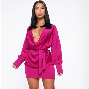 Magenta Mini Dress